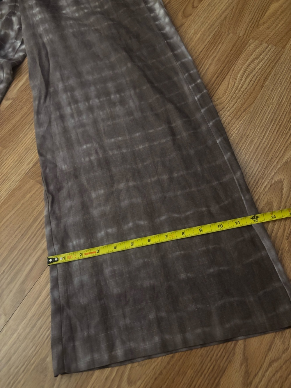 Zara Wide-Leg Tie-Dye Wrap Pants in Charcoal Size Large - Picture 9 of 10